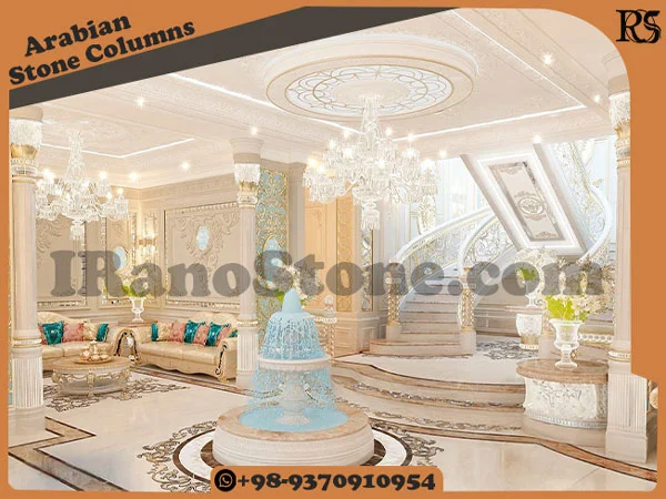 Arabian design of stone pillars in Dubai