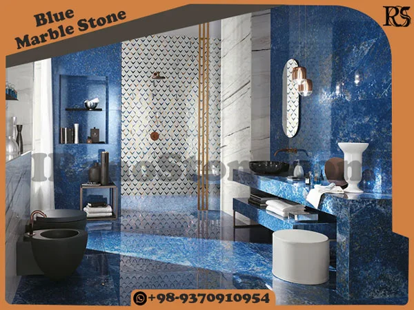 Blue marble bathroom ideas