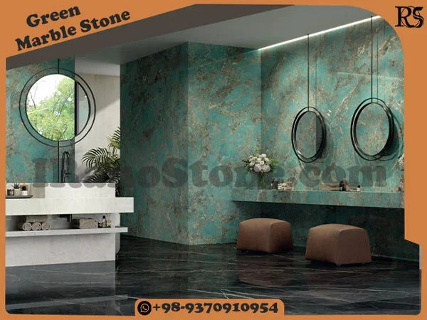 Green marble bathroom ideas and design