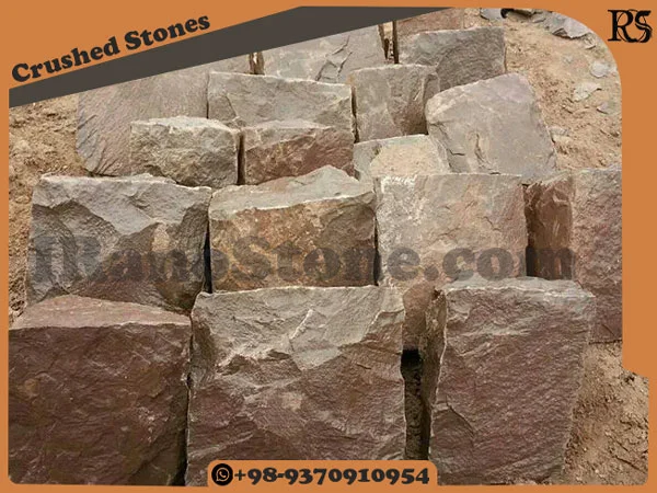 A group of natural crushed stones