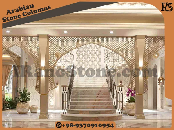 Luxurious stone columns in UAE