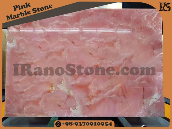 Single pink marble Stone slab