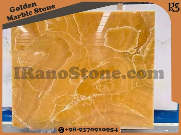 Single yellow marble Stone slab